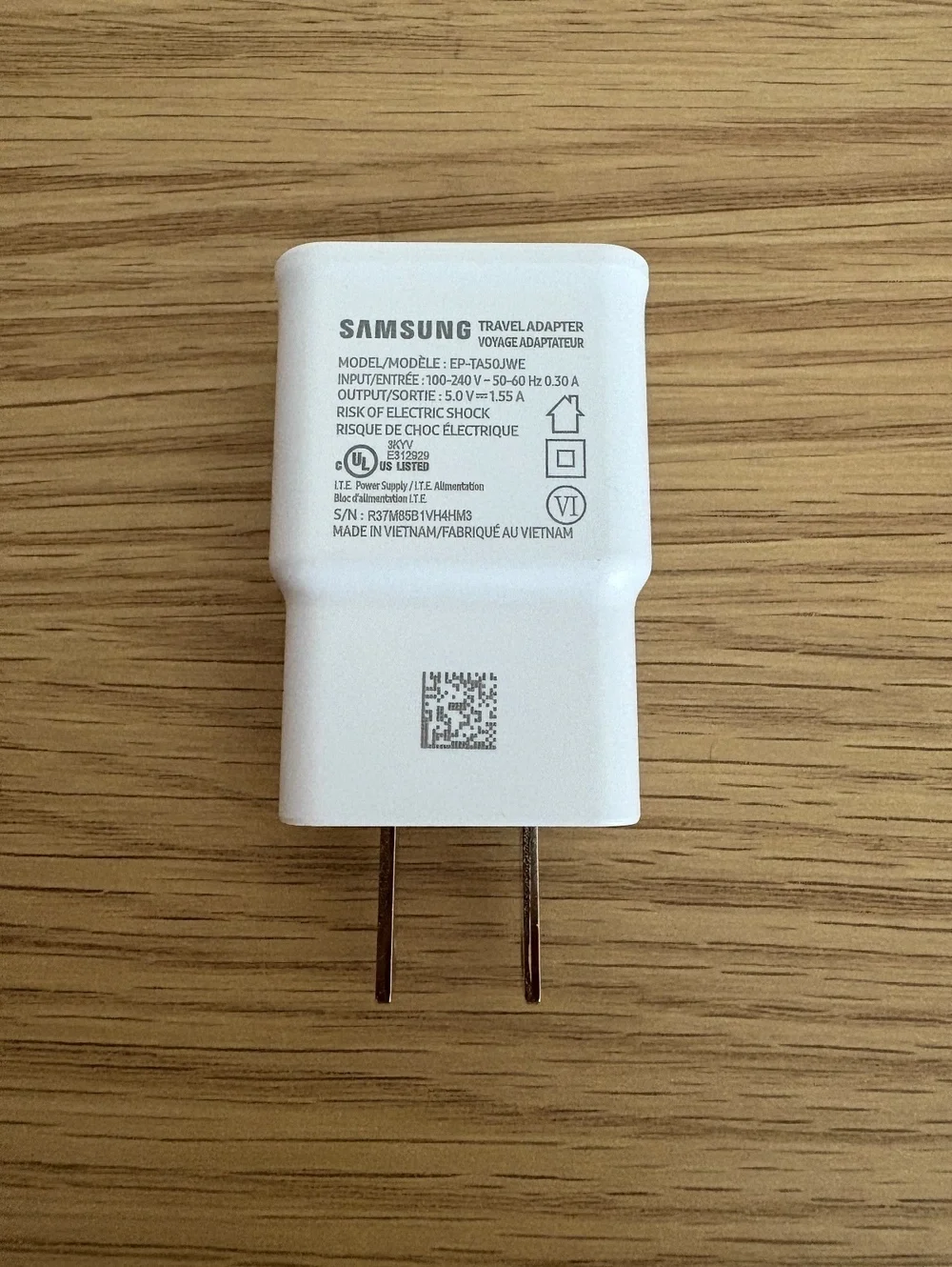 Samsung USB Wall Charger Travel Adapter EP-TA50JWE White OEM